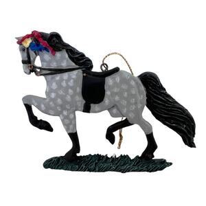 Appaloosa Dressage Horse Equestrian Christmas Ornament Vintage Kurt Adler Gray